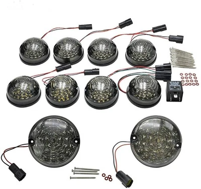 10x For Land Rover Defender 90-16 90/110 83-90 Smoke LED Light Lamp Upgrade Kit - Image 1 of 4