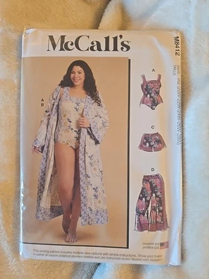 McCALL'S M8412-LADIES LOUNGE BODYSUIT-ROBE-BOTTOMS PATTERN 20W-28W PLUS SIZE - Image 1 of 2