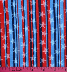 Tela Rayas Patrióticas - MEDIA YARDA - Acolchado - 100% Algodón 4 de Julio EE. UU. - Imagen 1 de 1