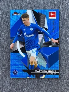 2021 Topps Finest Bundesliga Blue Refractor #86 Matthew Hoppe RC 64/150 - Bild 1 von 2