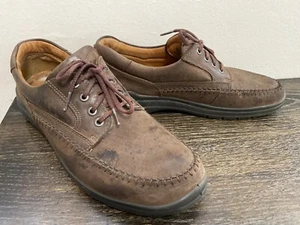ECCO Mens SIZE EUR 45 Brown Vegetable Tanned Leather Walking Shoes US 11 11.5 A - Picture 1 of 6