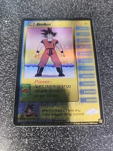 Goku P1 Saiyan Saga Gold Foil Holo Limited Promo Vintage Rare DBZ Score - Picture 1 of 4