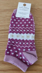 BNWT FAT FACE Ladies Fair Isle Trainer Socks One Size UK 4-7 - Picture 1 of 4