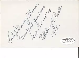 d1982 NEW YORK YANKEES/PITTSBURGH PIRATES signed 3x5 LUTE BOONE - AUTHENTICATED - Picture 1 of 1