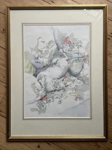 Lesley Fotherby (geboren 1946) Aquarellgemälde einer schlafenden Katze Salomo - Bild 1 von 10