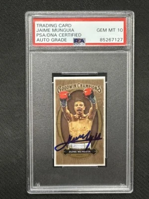 Jaime Munguia 2020 Goodwin Champions Boxing Hand Signed PSA 10 85267127 #18 - Image 1 of 2