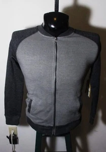 Boy's TRUE CRAFT Gray Black Full Zip "Fleece Bomber" Jacket Size L 14-16 NWT - Picture 1 of 7