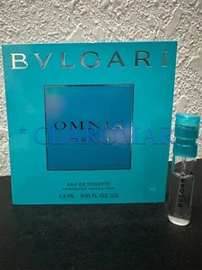 Bvlgari Omnia Paraiba Eau de Toilette EDT Sample Travel Spray Vial .05oz 1.5ml - Picture 1 of 3