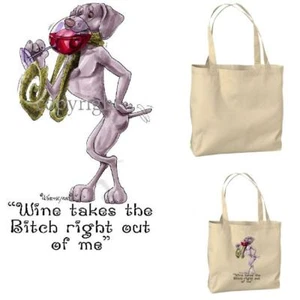 Bolso de Mano Weimaraner Perro Raza Vino Perra Dibujos Animados Artista Lona Mercado de Comestibles - Imagen 1 de 3