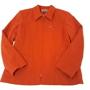 Giacca blazer donna Maurices 100% lana full zip arancione media manica lunga - Foto 1 di 9