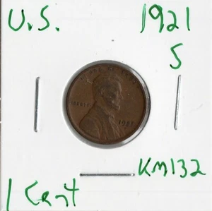 Münze USA Lincoln Cent 1921 S KM132 - Bild 1 von 4