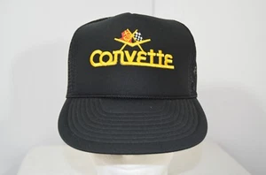VTG NWOT Chevrolet Chevy Corvette Racing Flags Driving Snapback Hat Cap ABC - Picture 1 of 1