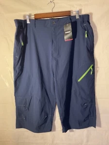 TacVAsen Capri pants women’s plus size 40 Blue outdoor sports lightweight NEW - Picture 1 of 15