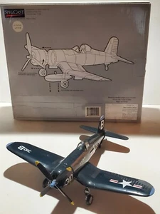 SpecCast WWII US Navy F4U-1 Corsair Ghost Rider VF-142 Diecast Plane Coin Bank - Picture 1 of 10
