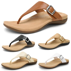 Women Flip Flop Arch Support Sandals Lightweight Slip On Thong Walking Sandals - Picture 1 of 26