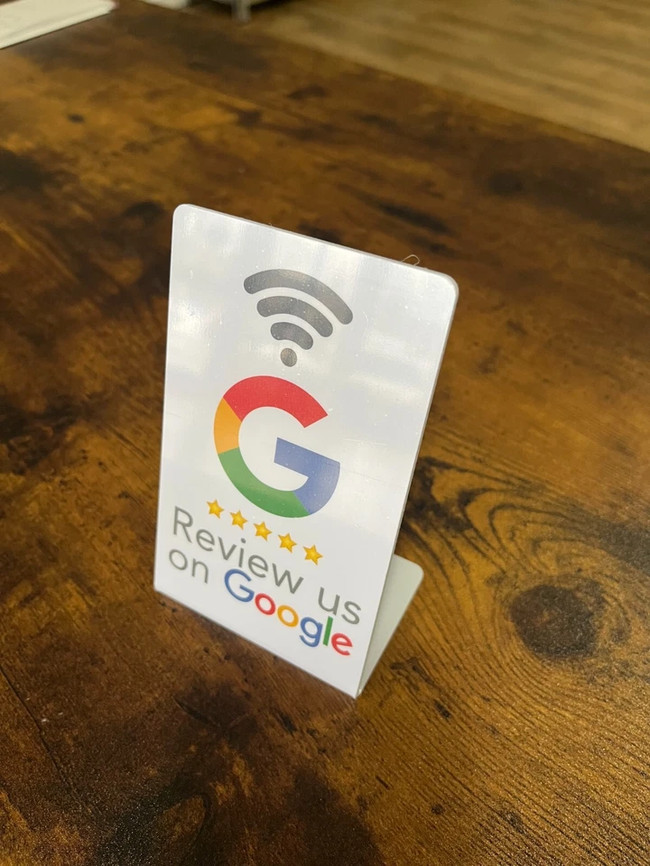 Google Reviews NFC Display Stands for Stores and Businesses (White Background) - Image 1 of 1