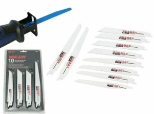 SET 10 LAME PER LEGNO E METALLO PER SEGA SEGHETTO ELETTRICA KIT FAI DA TE LAVORI - Foto 1 di 1