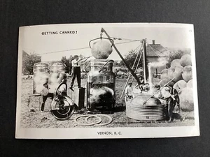 Postal RPPC Vernon BC enlatado exagerado frutas melocotones enlatado L681 - Imagen 1 de 2
