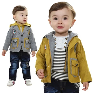 Toddler Boy 3 PC Outfit Set Formal Casual Suit Size 1-3 Years Jacket+Top+Jeans!! - Picture 1 of 3