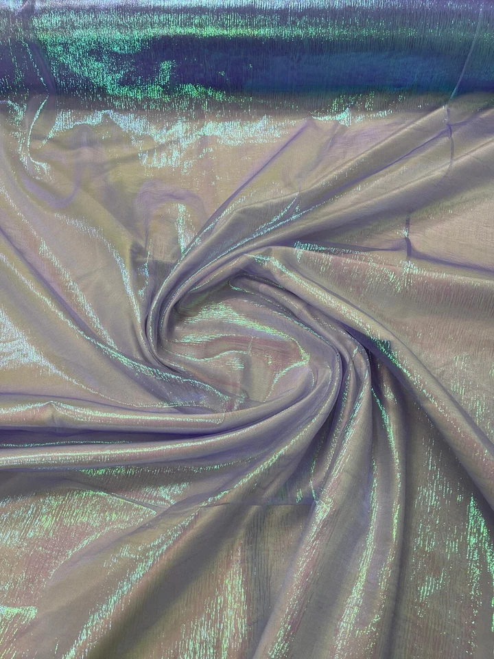 45" Crushed Sheer Organza Fabric - Crushed Iridescent Organza Fabric By Yard - Image 1 of 1