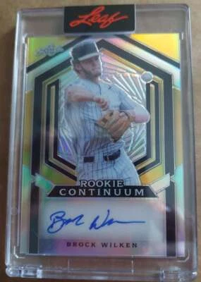 BROCK WILKEN RC AUTO 2023 Leaf Continuum 24/32 Rookie Autograph #170 Br ID:81889 - Image 1 of 2