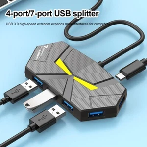 USB 3.0 Hub Splitter 4/7 Ports High Speed Dock - Picture 1 of 9