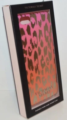 VICTORIA'S SECRET PINK ORANGE CHEETAH PRINT IPHONE 6 S FLEXIBLE HARD CASE SLEEVE - Image 1 of 2