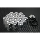 17mm CHROME ALLOY CAR WHEEL NUT BOLT COVERS CAPS UNIVERSAL FOR ANY CAR NEW UK