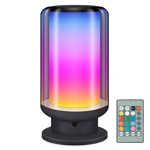 Led Color Changing Table Lamps Dimmable Bedside Lamp With Remote Plug In Desk Li - Picture 1 of 7
