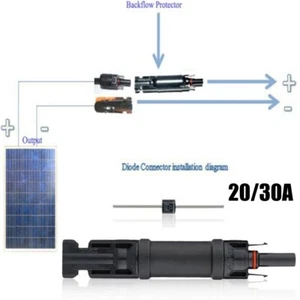 Solar Panel Fuse Holder And Fuse 30/20A Waterproof Inline PV Fuse Holder 1000VDC - Picture 1 of 37