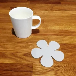 Daisy Shaped Mat Acrylic Coasters, Sets of 4, 6 or 8, 11cm 4", Many Colours - Picture 1 of 11