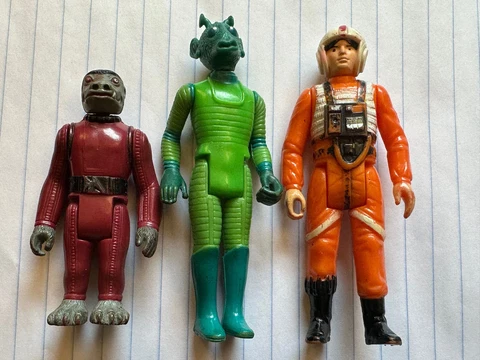 1978 Star Wars action figure lot Snaggletooth Greedo X-Wing pilot fighter Cover