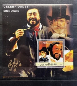 Luciano Pavarotti - italienischer Opernsänger / Giuseppe Verdi auf Briefmarken postfrisch ** AF - Bild 1 von 1