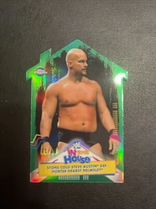 2021 Topps WWE Chrome In Your House Stone Cold Steve Austin Green Refractor /99 - Picture 1 of 2