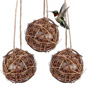 3PCS Globe Hummingbird Nesters Hummingbird Nesting Houses Bird Nesting Materi... - Picture 1 of 9