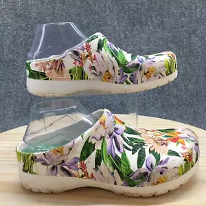 Dansko Shoes Womens 42 Kane Tropical Clog Mule Slip On Comfort White Green Multi - Picture 1 of 20