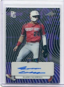 2023 Leaf Perfect Game All American Autographs Purple Slade Caldwell Auto 6/25 - Picture 1 of 2