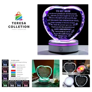 Regalos para Mamá, Día de la Madre Regalos de Cumpleaños Cristal Recuerdo Mamá Regalos de Hijo... - Imagen 1 de 7