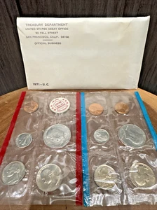SPEDIZIONE GRATUITA! 1971 US Mint Set (OGP) 11 monete non circolate - Foto 1 di 10
