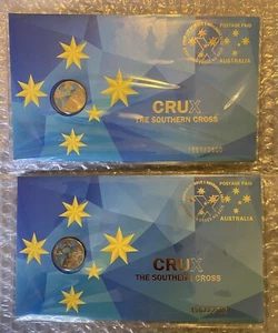 1x 2022 GREAT AUSSIE COIN HUNT, $1 COLOURED CRUX COIN PNC, AUST POST IMPRESSIONS - Picture 1 of 11