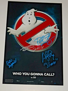 GHOSTBUSTERS 2016 CAST SIGNED X4 AUTOGRAPHED 12X18 PHOTO POSTER PAUL FEIG JONES - Picture 1 of 5
