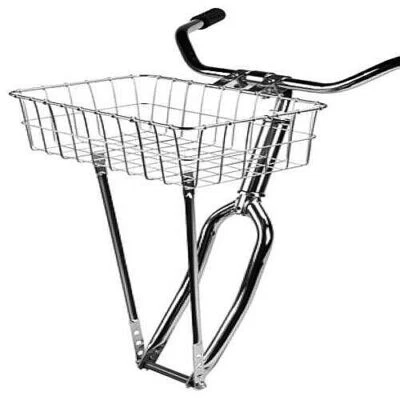 Cesta de alambre delantera para bicicleta Wald 137 clásica negra o plateada 15x10x4-3/4" Foto 1 de 3