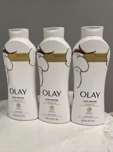 Olay Ultra Moisture Coconut Oil B3 Complex Body Wash 22 oz (3 PACK)  - Picture 1 of 2