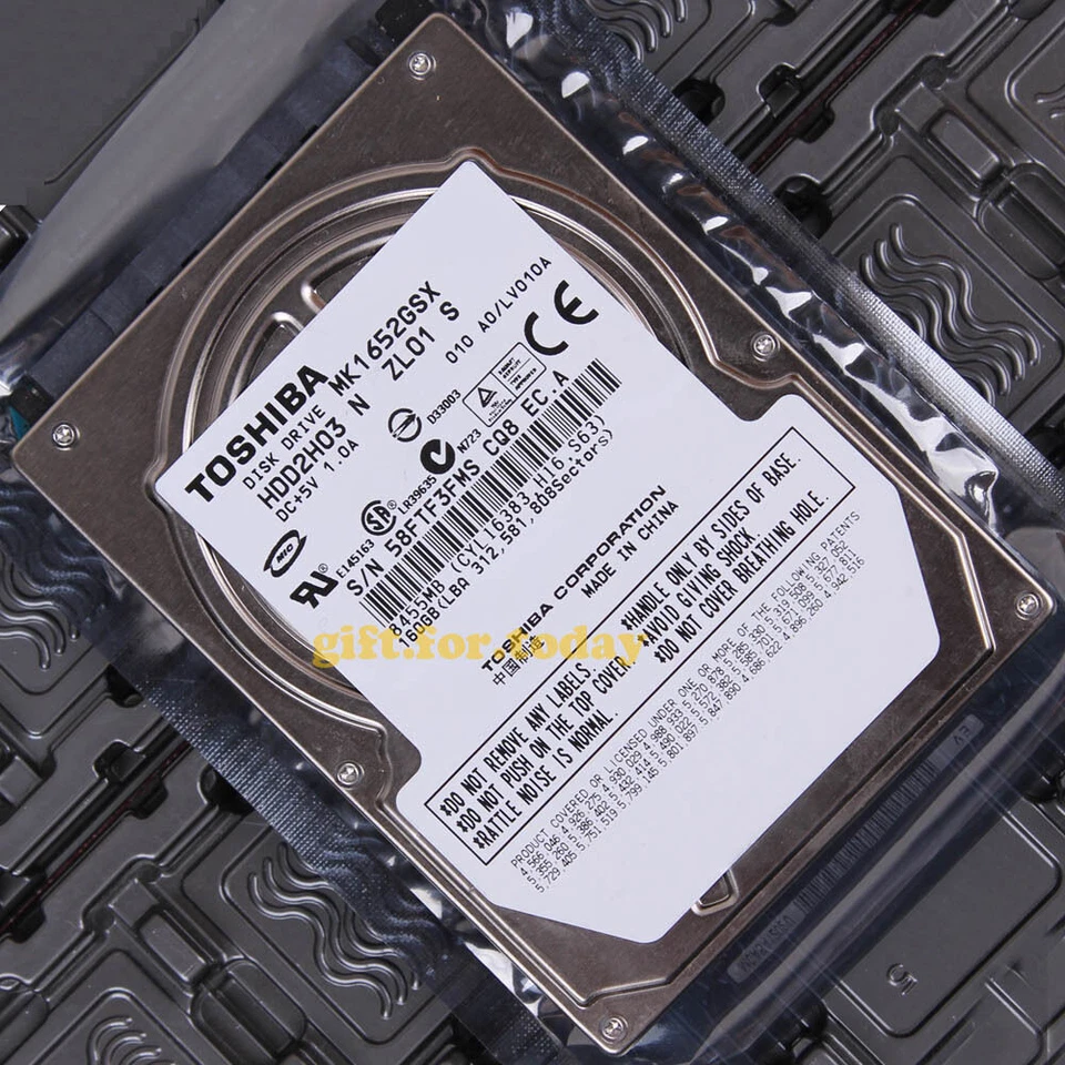 TOSHIBA 160 GB 5400 RPM SATA 2.5" (MK1652GSX) Internal Hard Drive HDD - Image 1 of 1