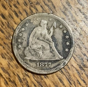 1877 US Seated Liberty Quarter 25c NICE EXAMPLE COIN - Picture 1 of 2