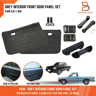 JUEGO GRIS PANEL PUERTA INTERIOR MANIJA LATERAL CERRADURA PARA MAZDA B2000 B2200 UF 85-98 Foto 1 de 4