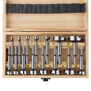 15X 10-50mm Forstner Woodworking Drill Bit Set Boring Hole Saw Cutter Wood Tools - Picture 1 of 16