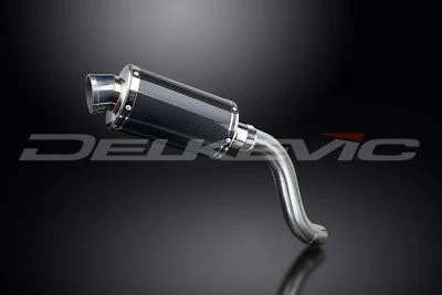 Silenciador ovalado de fibra de carbono Delkevic 9" Triumph Speed Triple 955i - 02-04 escape Foto 1 de 3
