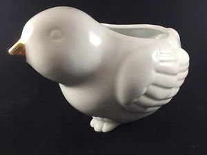 White Spring Chick Bird Candy Bowl Dish Planter Porcelain Threshold 20 oz  - Picture 1 of 6