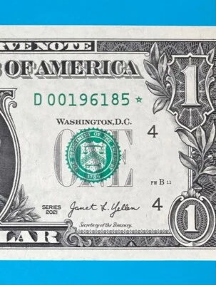 1961 August 5 : D 00196185 * BIRTHDAY Note $1 One Dollar Bill *UNC* - Image 1 of 3